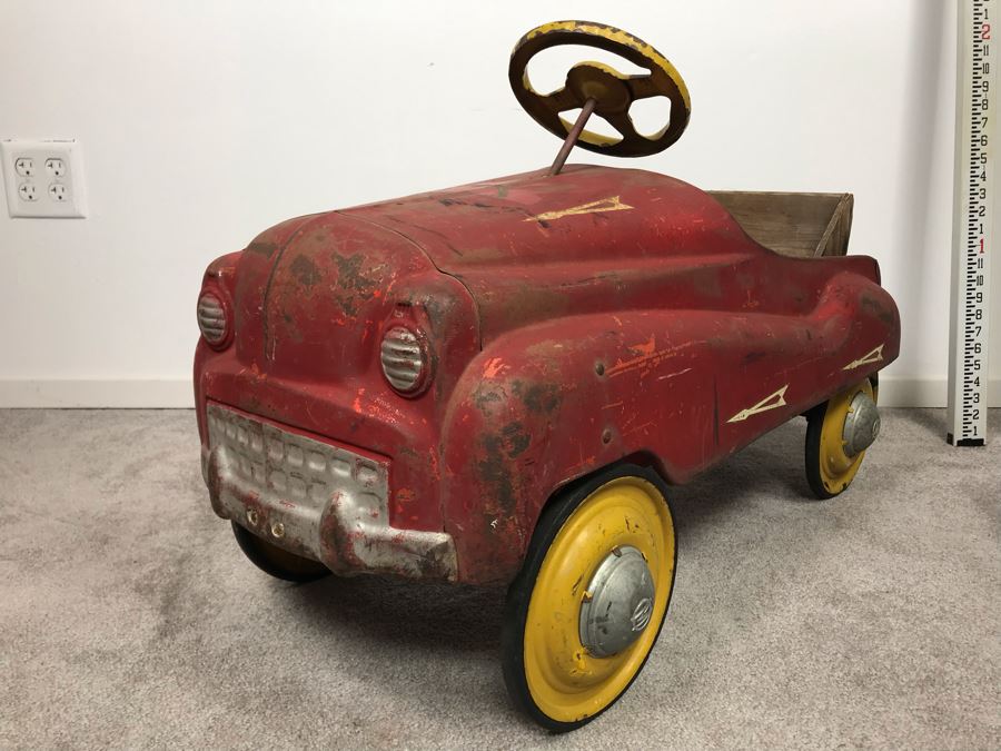 Original Vintage Mid-Century Murray Pressed Steel Pedal Car Working Chain Driven Minimal Rust [Photo 4]