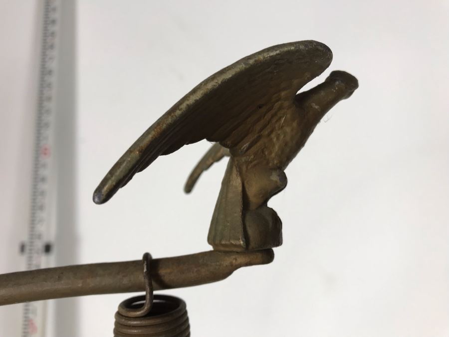 Vintage Metal Hanging Bird Cage Floor Stand With Eagle Finial 5'10'H [Photo 6]