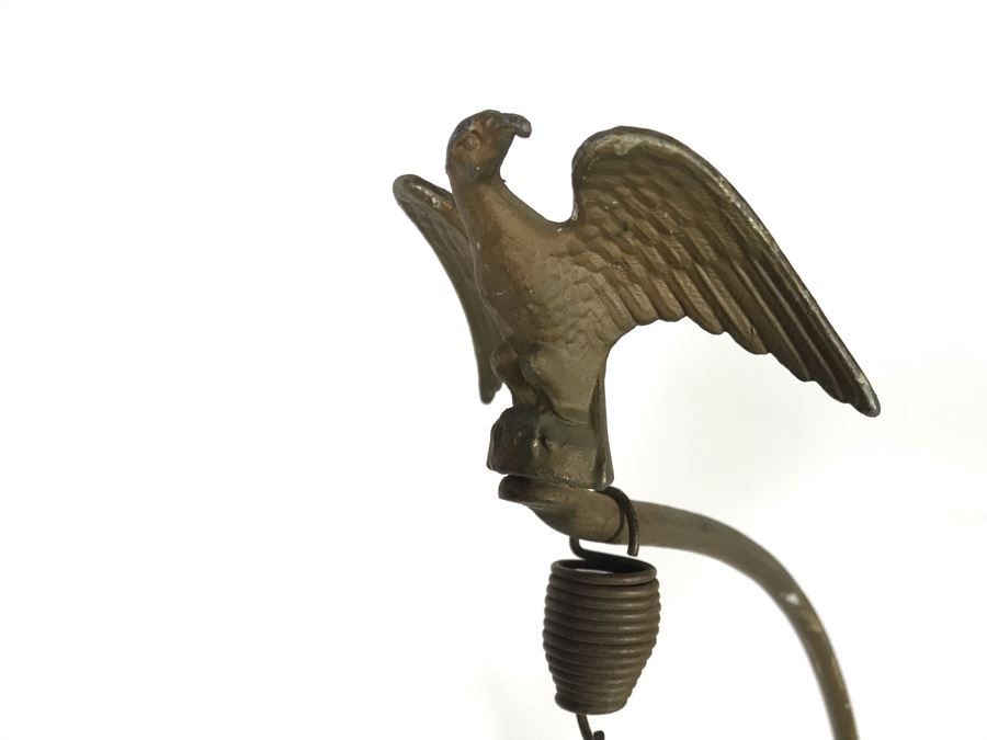 Vintage Metal Hanging Bird Cage Floor Stand With Eagle Finial 5'10'H [Photo 4]