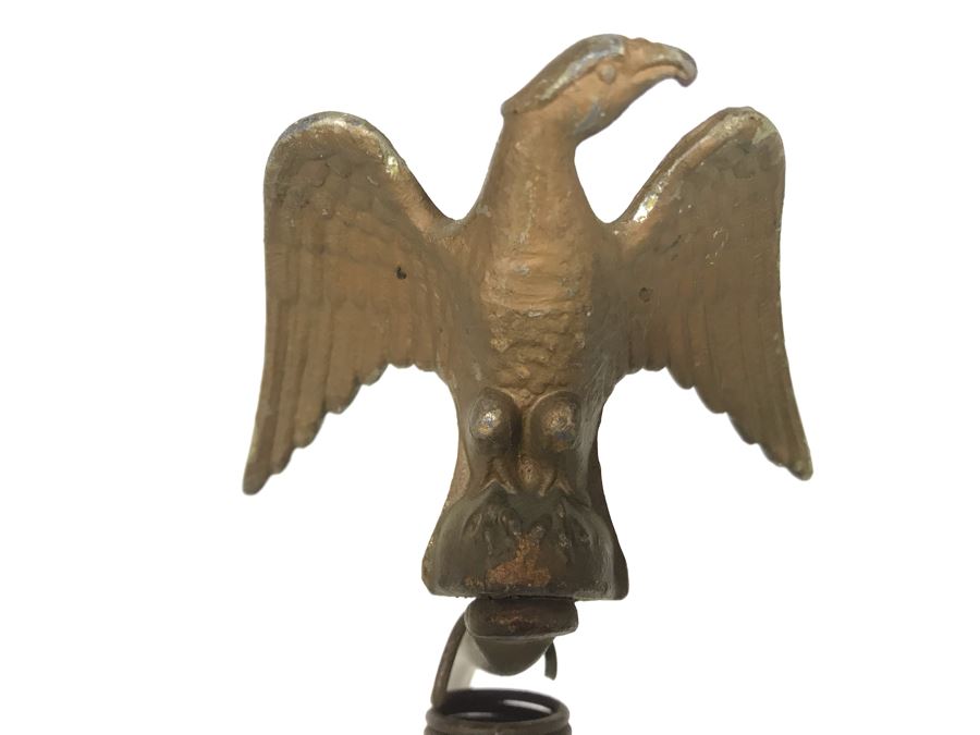 Vintage Metal Hanging Bird Cage Floor Stand With Eagle Finial 5'10'H [Photo 5]