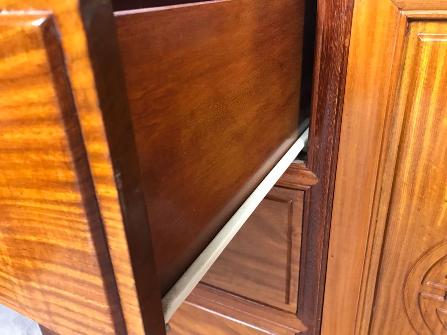 Chinese Solid Teak Chest Of Drawers 9-Drawer Dresser Very Heavy 72'W X 19'D X 32'H [Photo 10]