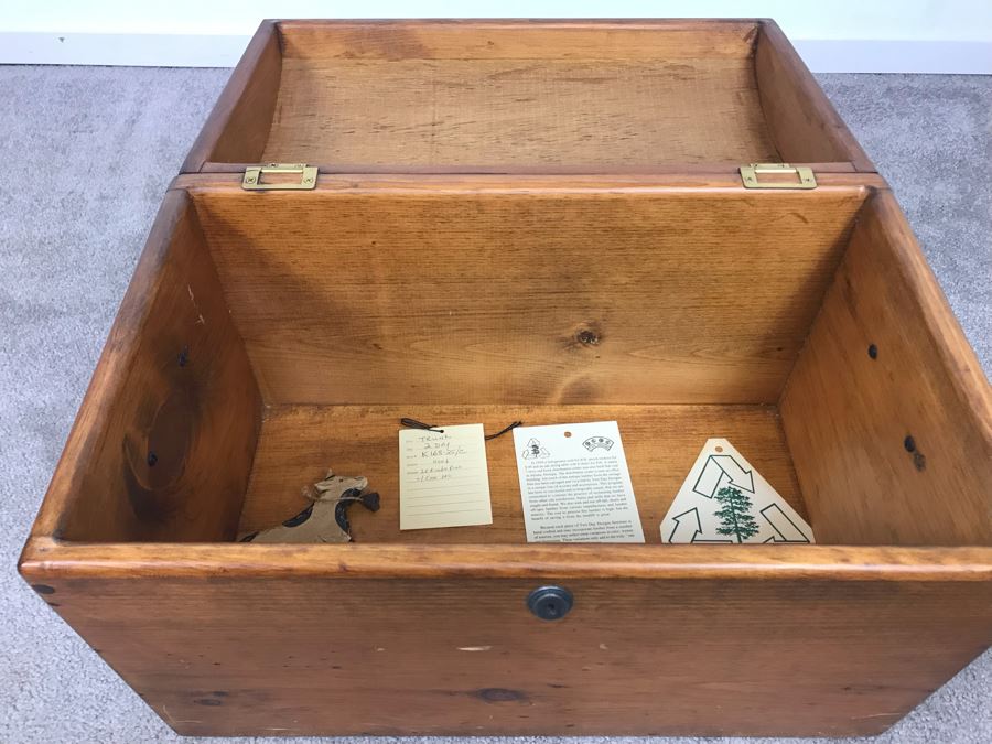 Cow Cedar Trunk By 2-Day Designs With Cow Figurine Retails $267 20'W X 14'D X 14'H [Photo 9]