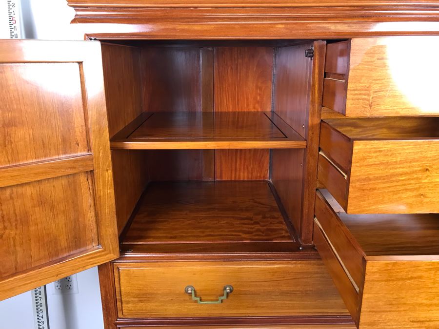 Chinese Solid Teak Gentleman's Dresser Very Heavy 42'W X 22.5'D X 60'H [Photo 13]