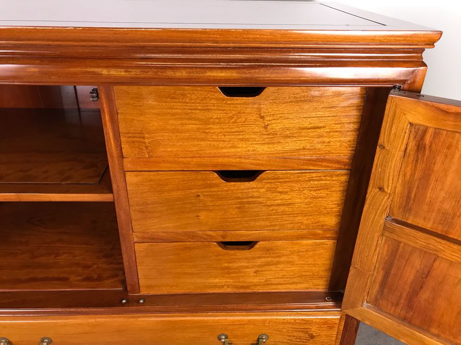 Chinese Solid Teak Gentleman's Dresser Very Heavy 42'W X 22.5'D X 60'H [Photo 10]