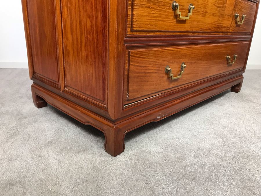 Chinese Solid Teak Gentleman's Dresser Very Heavy 42'W X 22.5'D X 60'H [Photo 19]