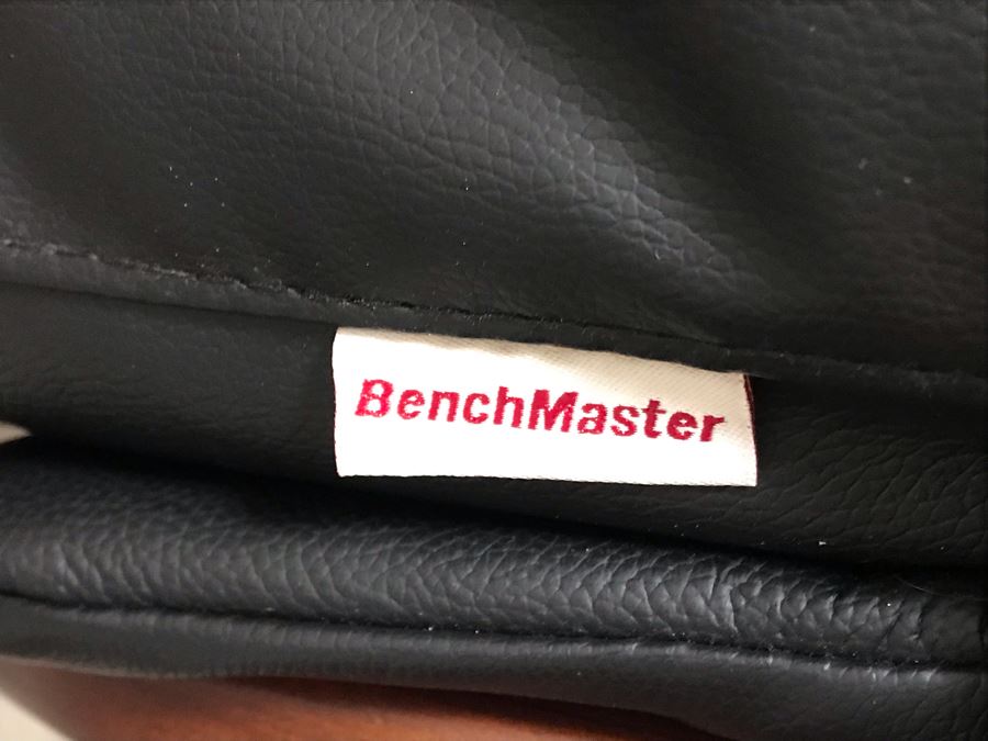 BenchMaster Leather Recliner Swivel Chair With Ottoman [Photo 9]