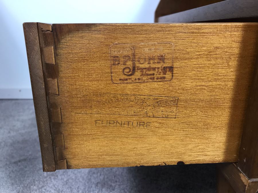 Mid-Century Modern Pair Of Nightstands By B.P. John Furniture 21'W X 18'D X 25'H [Photo 7]