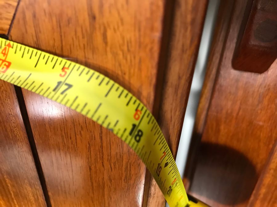 Chinese Solid Teak Dining Table With (2) Teak Armchairs, (3) Teak Chairs (5 Total Chairs) Plus (2) Leaves Shown In Background - 44' X 44' Without Leaves - Each Leaf Is 18'W  [Photo 18]