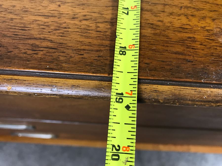 Mid-Century Modern 1962 9-Drawer Chest Of Drawers Dresser By B.P. John Furniture Corp - Needs Refinishing 64'W X 19'D X 30'H [Photo 12]