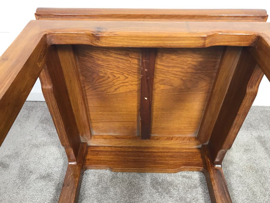 Chinese Solid Teak End Table 20' X 20' X 23'H [Photo 7]