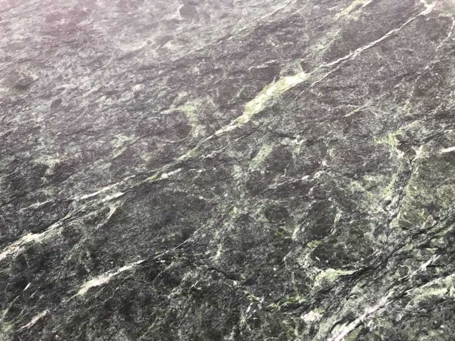 Stunning Chinese Wooden Cabinet Table With Marble Top By Ricardo Lynn & Co Featuring (6) Relief Carved Scenes Of Dragons And Flowers 24'W X 30'H [Photo 6]