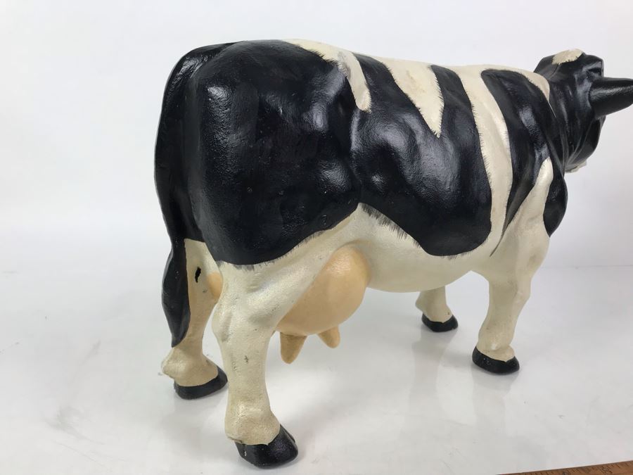 Large Hand Painted Cast Iron Cow [Photo 6]