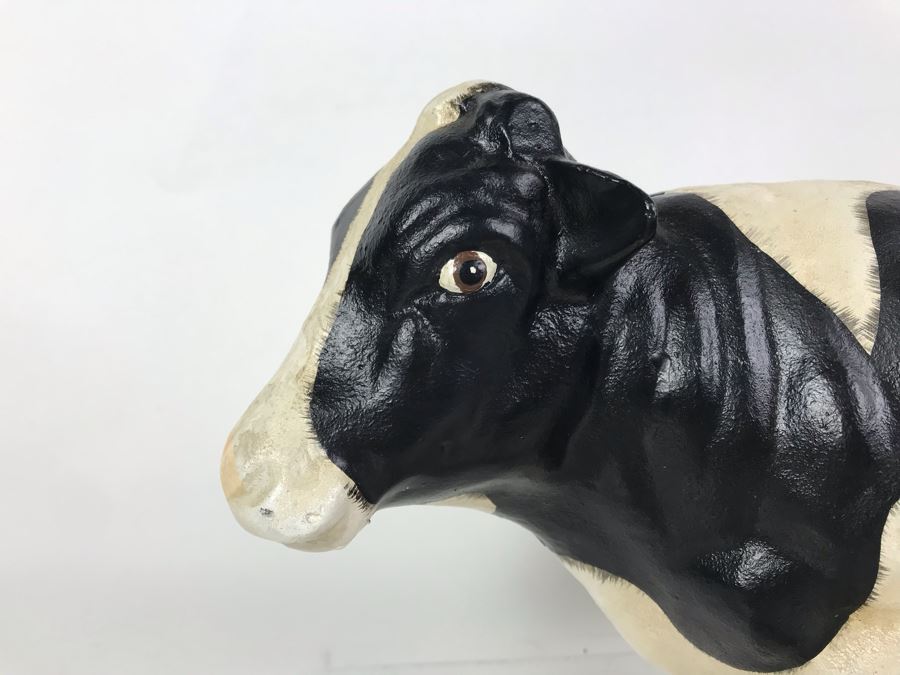 Large Hand Painted Cast Iron Cow [Photo 3]