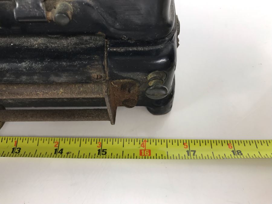 Antique Mechanical Protectograph Check Writer From Old Irvine Blacksmith Shop 17'L [Photo 16]