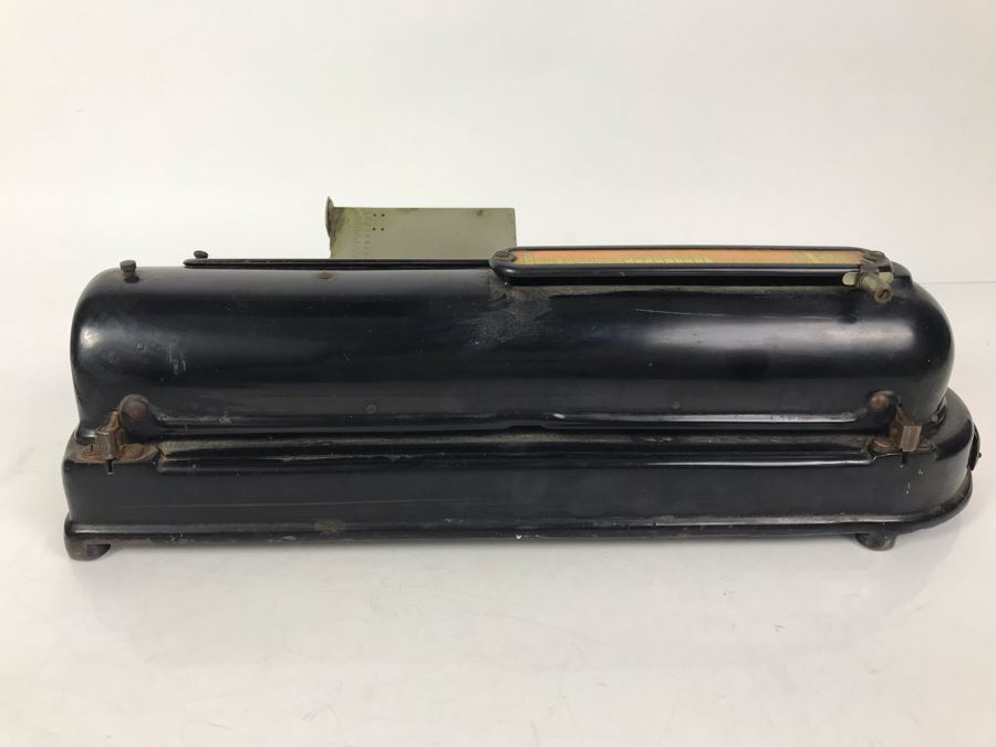 Antique Mechanical Protectograph Check Writer From Old Irvine Blacksmith Shop 17'L [Photo 10]