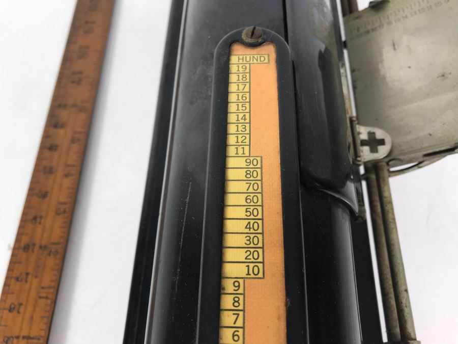 Antique Mechanical Protectograph Check Writer From Old Irvine Blacksmith Shop 17'L [Photo 7]