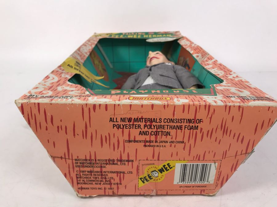 Vintage 1987 Matchbox Talking Pee-Wee Herman Doll With Box [Photo 23]