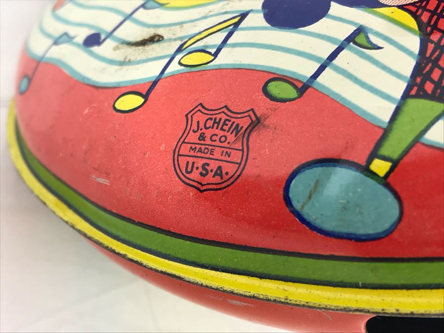 Vintage Metal Walt Disney Litho J. Chein & Co Spinning Top [Photo 12]