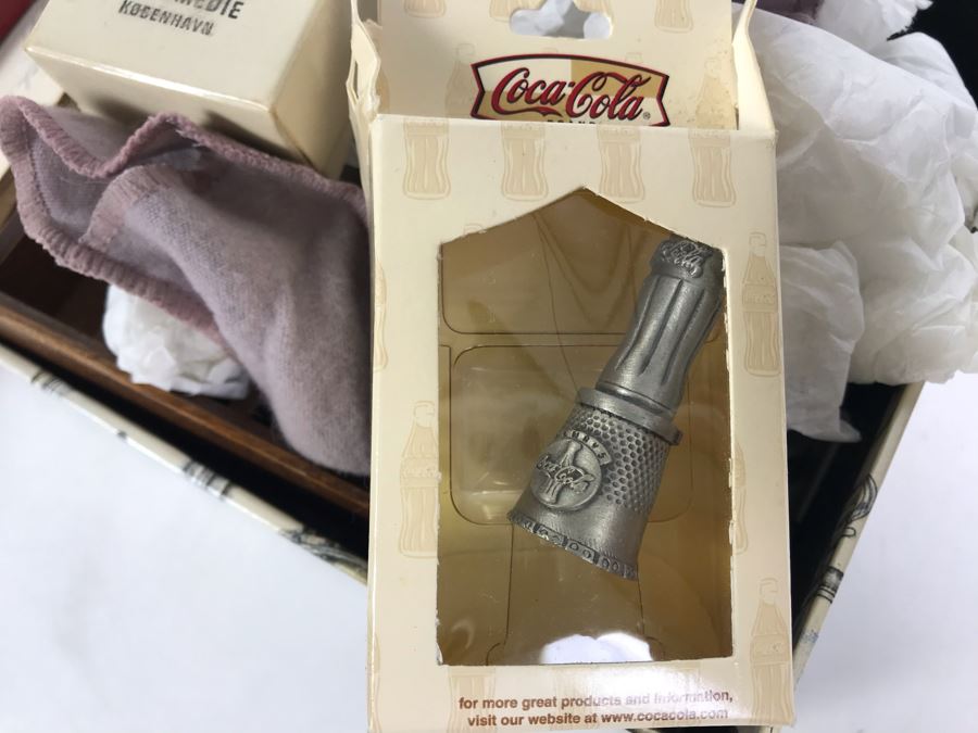 Large Collection Of Thimbles - Some Sterling Silver - See Photos For Sampling [Photo 14]