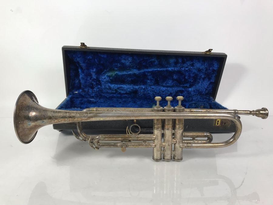 Vintage Trumpet With Case Elkhart, Indiana [Photo 1]