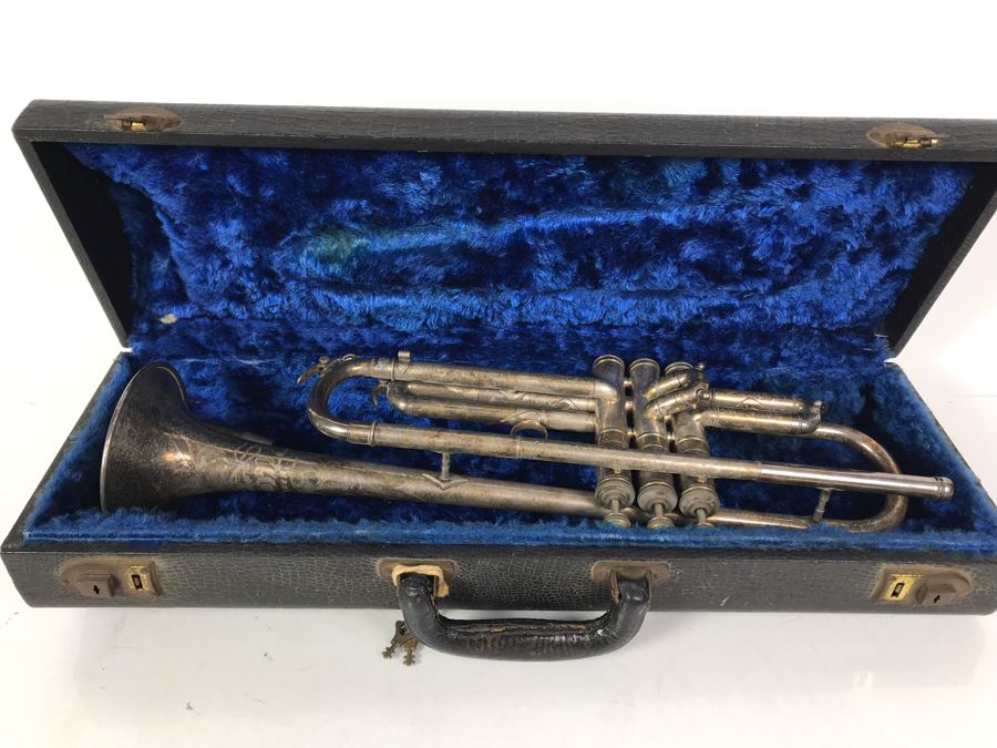Vintage Trumpet With Case Elkhart, Indiana [Photo 4]