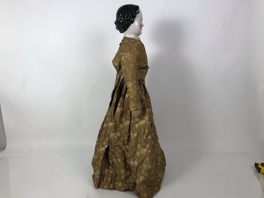 Antique Porcelain Head 26' Doll From Covered Wagon Days [Photo 6]