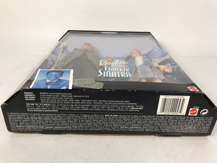 Vintage 1999 Mattel Barbie Loves Frankie Sinatra Doll Collector Edition 22953 [Photo 8]