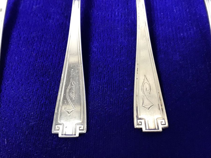 Antique Gorham Sterling Silver Flatware 39-Piece Set 981g Of Sterling Not Including Knives [Photo 3]