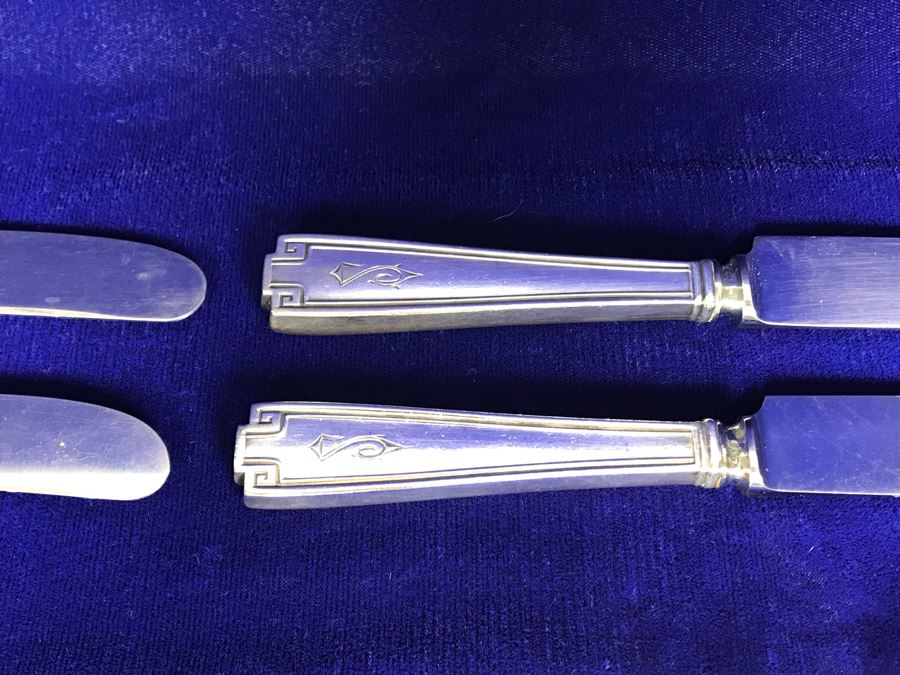 Antique Gorham Sterling Silver Flatware 39-Piece Set 981g Of Sterling Not Including Knives [Photo 11]