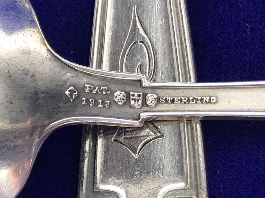 Antique Gorham Sterling Silver Flatware 39-Piece Set 981g Of Sterling Not Including Knives [Photo 13]