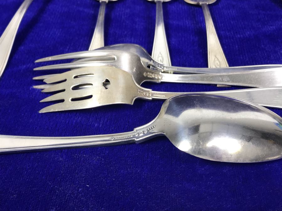 Antique Gorham Sterling Silver Flatware 39-Piece Set 981g Of Sterling Not Including Knives [Photo 16]