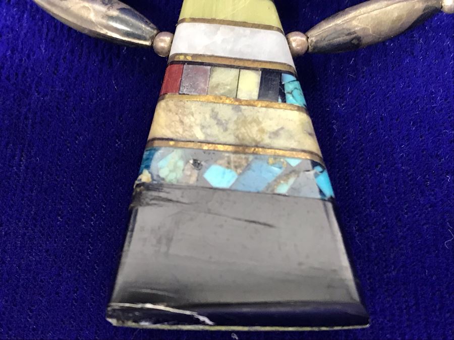 Inlaid Stone Pendant Necklace [Photo 5]
