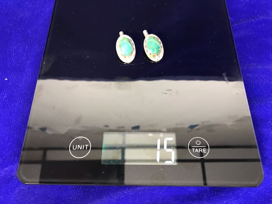 Vintage Bell Sterling Silver And Turquoise Cufflinks [Photo 6]