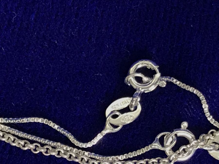 Set Of (3) Sterling Silver Necklaces [Photo 3]