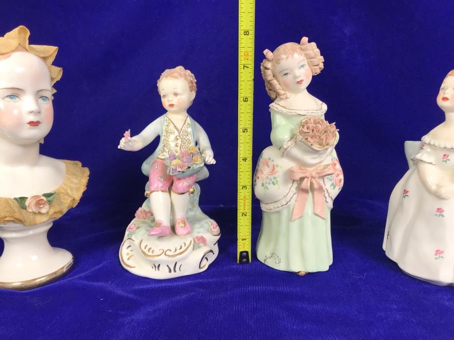 (2) Vintage California Dresden By Avis Figurines, (1) Avis Wright Glendale Calif Figurine And (1) Unknown Figurine [Photo 24]