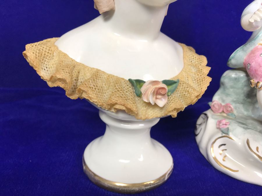 (2) Vintage California Dresden By Avis Figurines, (1) Avis Wright Glendale Calif Figurine And (1) Unknown Figurine [Photo 5]