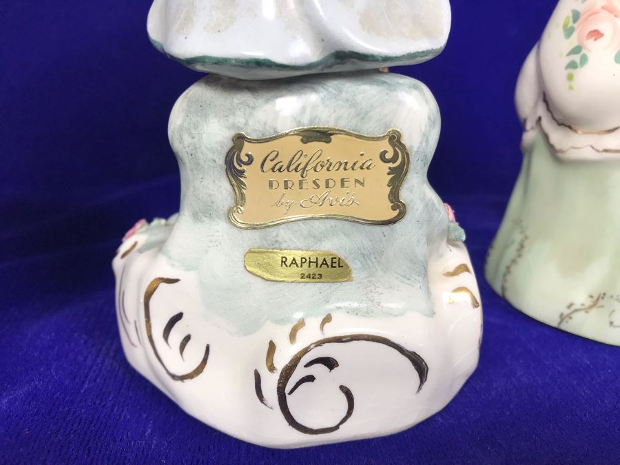 (2) Vintage California Dresden By Avis Figurines, (1) Avis Wright Glendale Calif Figurine And (1) Unknown Figurine [Photo 12]