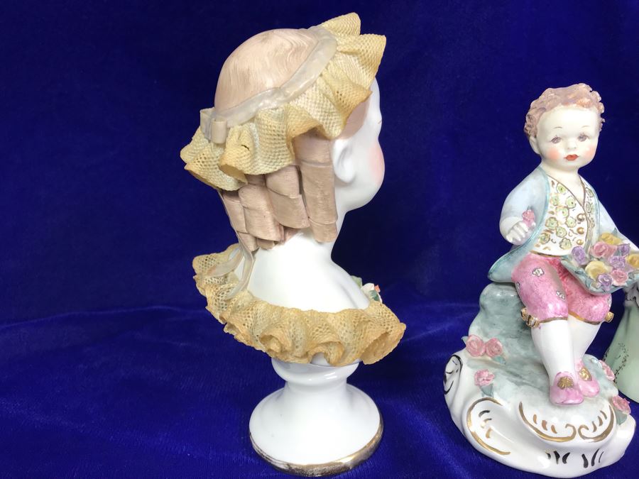 (2) Vintage California Dresden By Avis Figurines, (1) Avis Wright Glendale Calif Figurine And (1) Unknown Figurine [Photo 6]