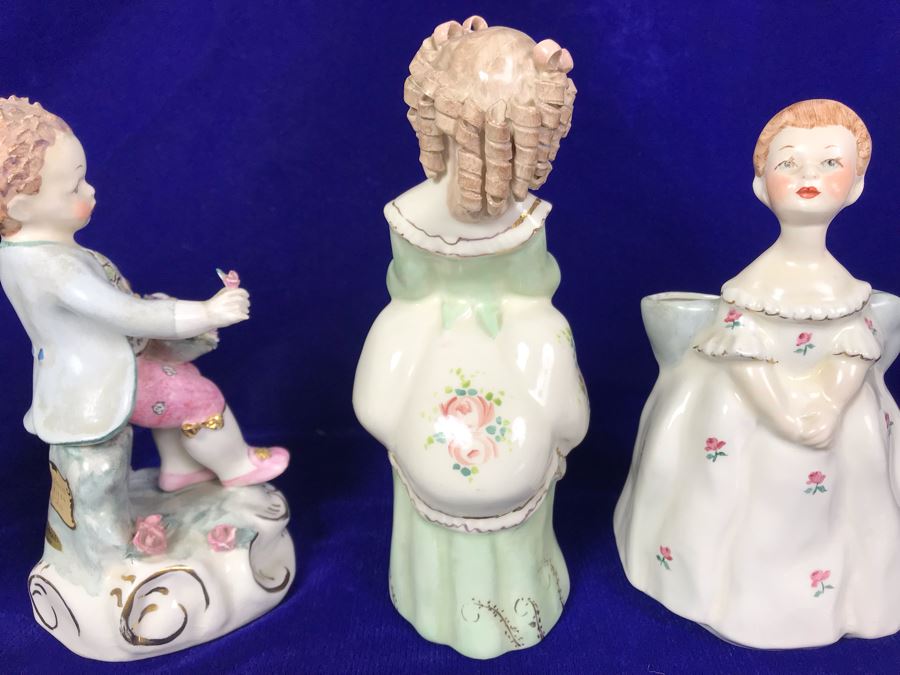 (2) Vintage California Dresden By Avis Figurines, (1) Avis Wright Glendale Calif Figurine And (1) Unknown Figurine [Photo 17]