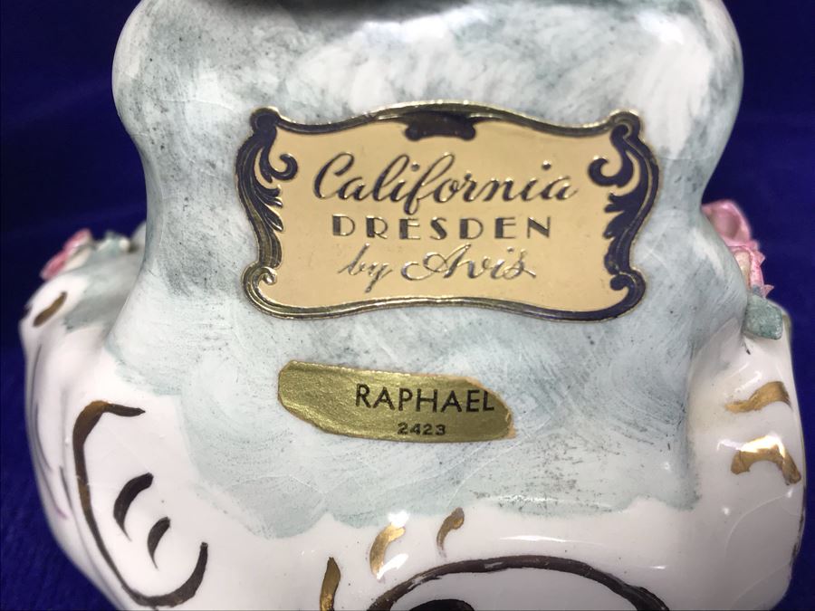 (2) Vintage California Dresden By Avis Figurines, (1) Avis Wright Glendale Calif Figurine And (1) Unknown Figurine [Photo 13]