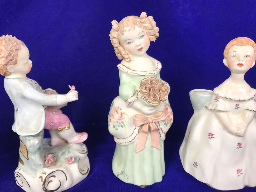 (2) Vintage California Dresden By Avis Figurines, (1) Avis Wright Glendale Calif Figurine And (1) Unknown Figurine [Photo 14]