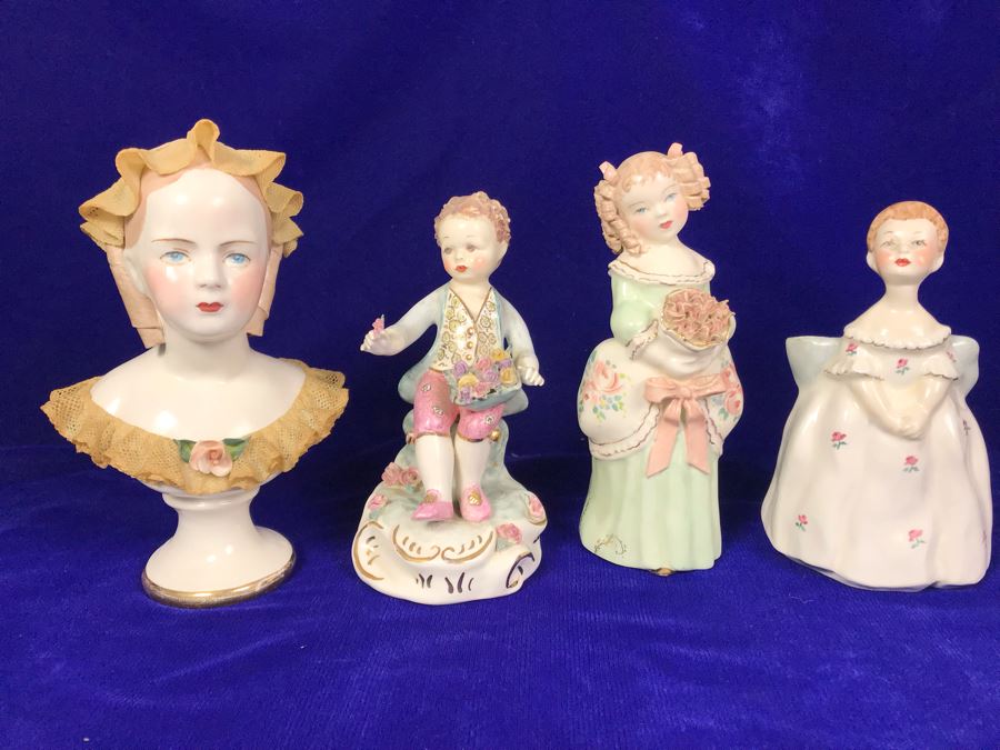 (2) Vintage California Dresden By Avis Figurines, (1) Avis Wright Glendale Calif Figurine And (1) Unknown Figurine [Photo 2]