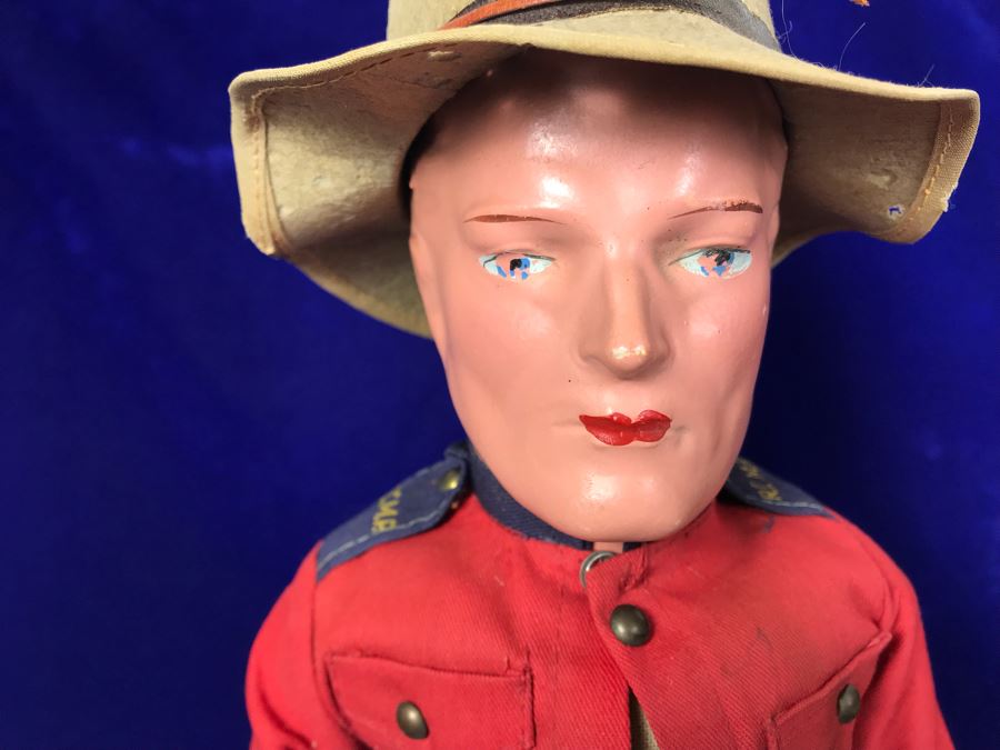 Pair Of Vintage Dolls With Metal Stands Taller Doll Is Apx 17'H [Photo 6]