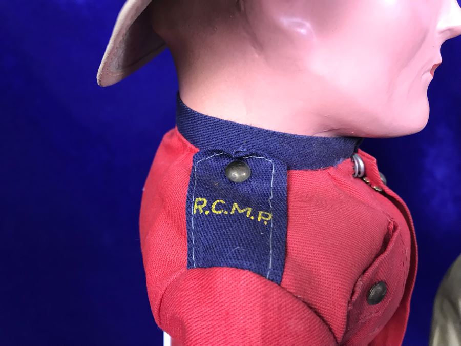 Pair Of Vintage Dolls With Metal Stands Taller Doll Is Apx 17'H [Photo 8]