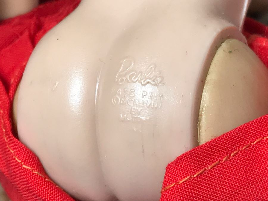 JUST ADDED - Vintage Barbie, Ken And Midge Dolls, Barbie Doll Clothing, Accessories, (3) 1961 Barbie And Ken Mattel Product Catalogs And Wooden Doll Case [Photo 17]