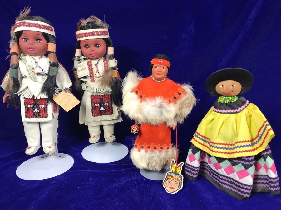 JUST ADDED - (4) Native American Dolls [Photo 1]