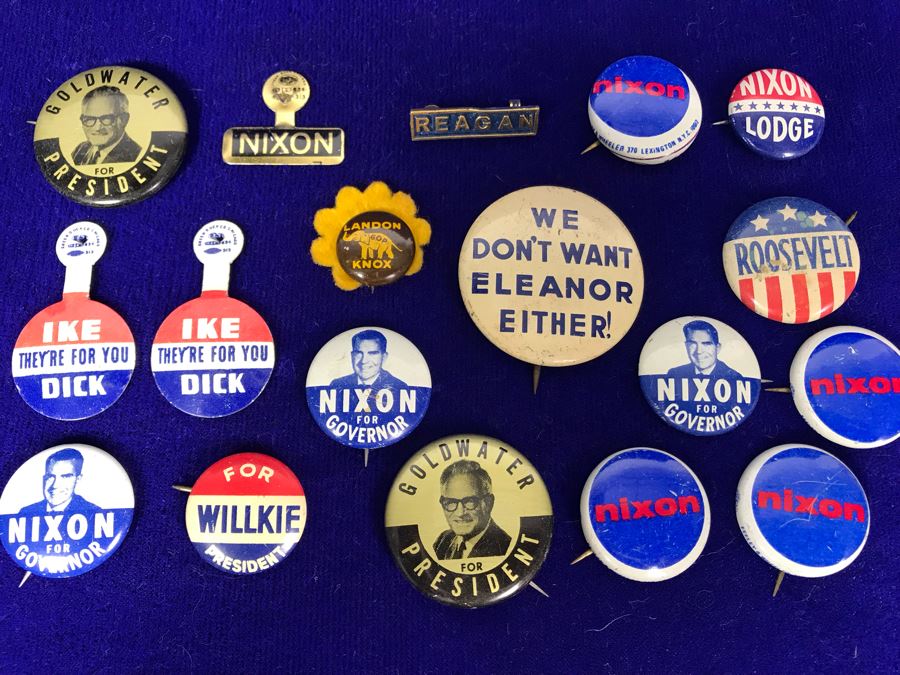 JUST ADDED - Vintage Political Button And Pin Collection [Photo 2]