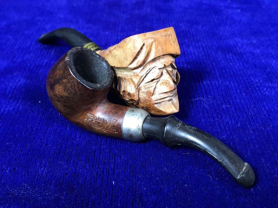 JUST ADDED - Baby Wellington Smoking Pipe And Carved Wooden Pipe Niagra Falls Canada [Photo 1]