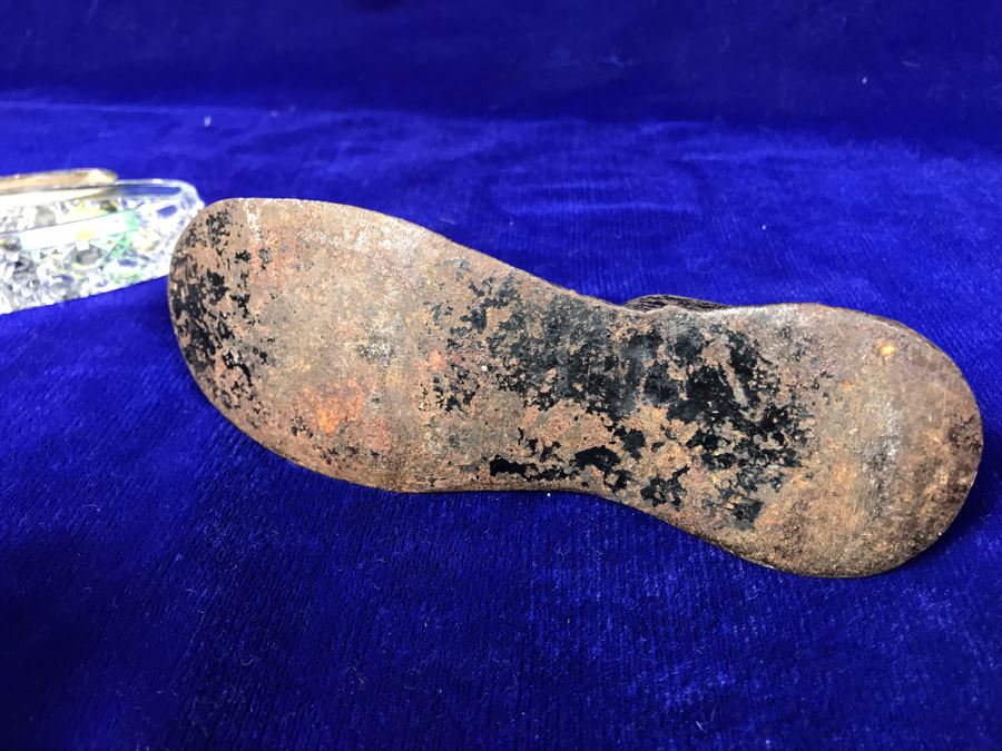 JUST ADDED - Pair Of Working Vintage Call Bells, Cast Iron Shoe Form And Crystal Trinket Box [Photo 12]