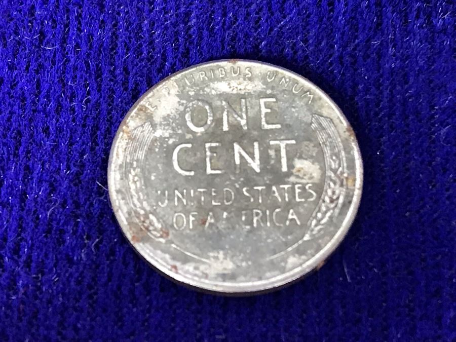 JUST ADDED - Pair Of Vintage Hand Painted Metal Animal Figurines And Steel 1943S Wheat Penny [Photo 7]